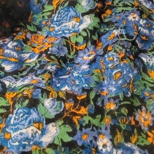 Coach Blue Floral Scarf/Wrap
